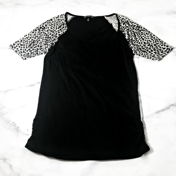 Victoria's Secret Tops - Victoria's Secret Black Leopard Short Sleeve Tee
